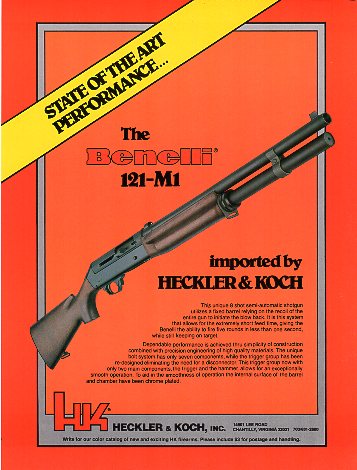 1980 Benelli/HK 121-M1 Product Sheet