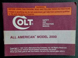 1991/92 Colt All American Manual