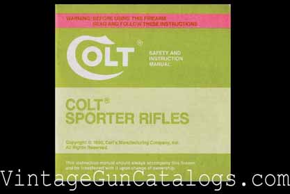 1990 Colt Sporter Rifles Manual