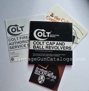 1978 Colt Cap & Ball Revolver Manual