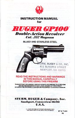1991 Ruger GP100 Manual