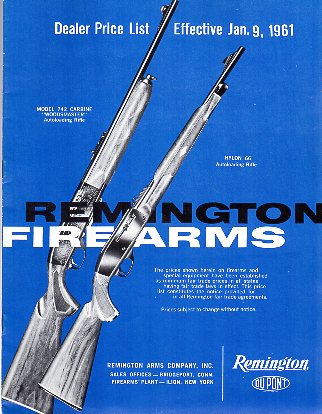 1961 Remington Dealer Prices Catalog