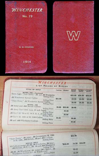 1913 Winchester Salesman's Price List/Catalog