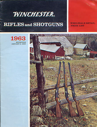 1963 Winchester Rifles & Shotguns Wholesale-Retail Price List  1963 Winchester Rifles & Shotguns Wholesale-Retail Price List