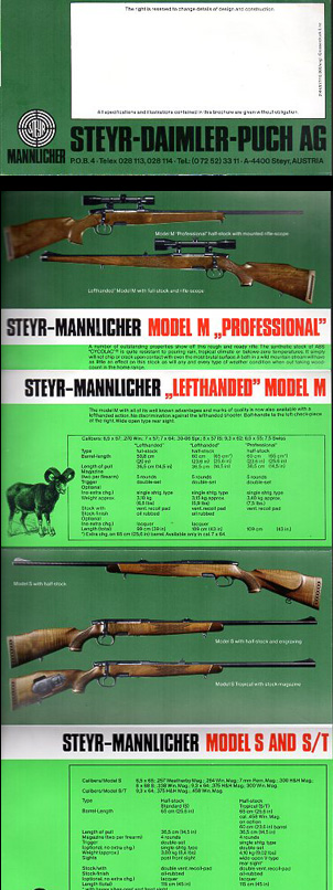 1977 Steyr/Mannlicher Catalog