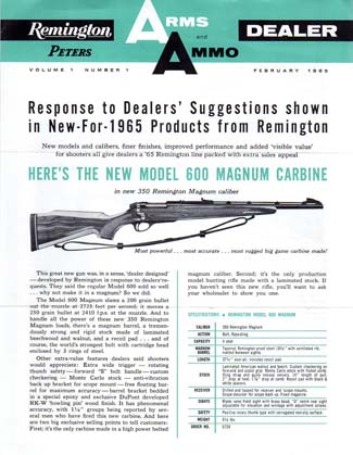 1965 Remington Dealer Newsletter