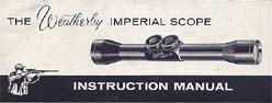 1950's Weatherby Scope Manual