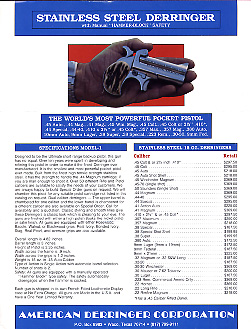 1990 American Derringer Catalog