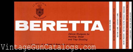 1961 Beretta Deluxe Shotguns Catalog