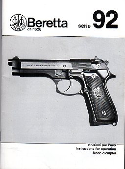 1987 Beretta Serie 92 Manual
