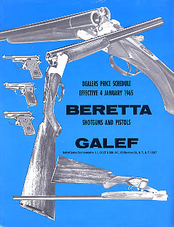 1965 Beretta Dealer Price Schedule