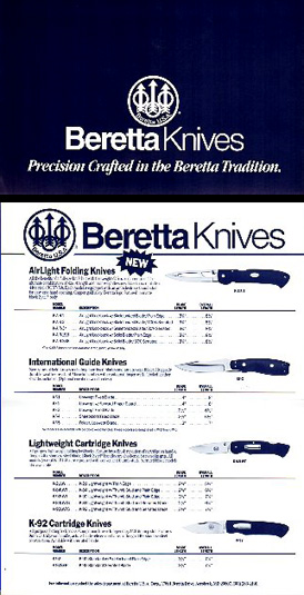 1990's Beretta Knives Mailer