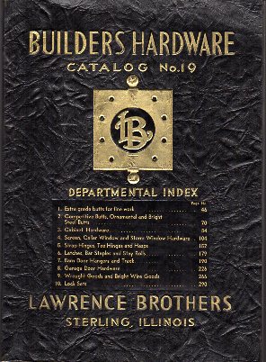1938 Lawrence Bros. Hardware Catalog w/prices