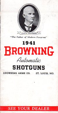 1941 Browning Automatic Shotguns Brochure