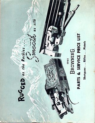 1961 Browning Parts Price List