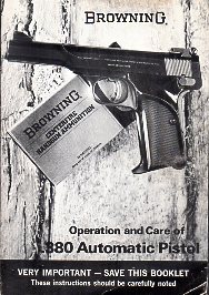 1970's Browning .380 Model 10/71 Manual