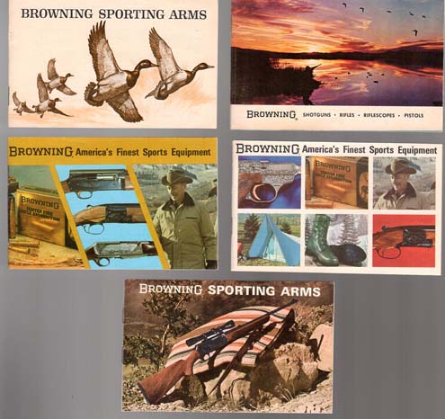 1960s-80's Browning Pocket Catalogs(5)  1960s-80's Browning Pocket Catalogs(5)