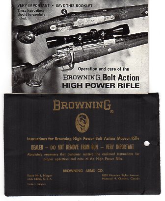 1968 Browning Bolt Action H.P. Rifle