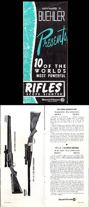 1953 Buehler Scoped Rifles Booklet