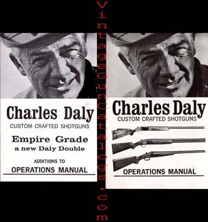 1970's Charles Daly Shotgun Inst.Manual