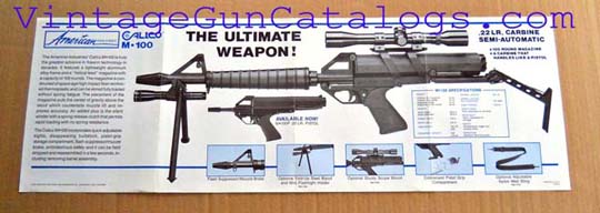 1986 Calico M-100 Carbine Poster