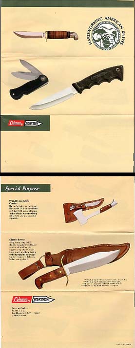 1980's Coleman-Western Knives Catalog