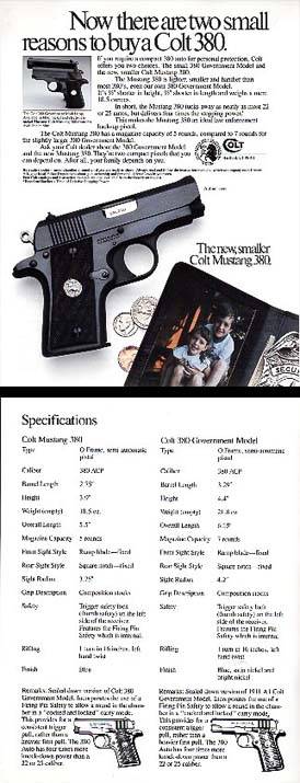 1986 Colt Mustang Product Sheet