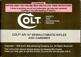 1995 Colt AR-15 Manual 7.62 x 39