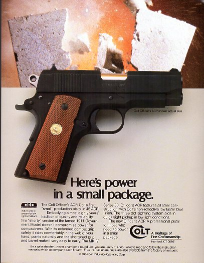 1984 Colt Officer's ACP Product Sheet