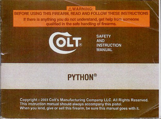 2003 Colt Python Manual