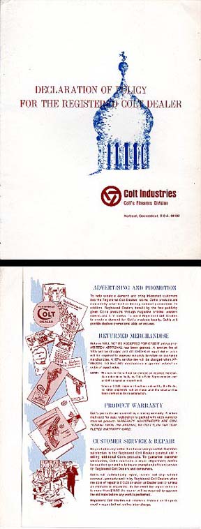 1960's Colt Registered Dealer Folder