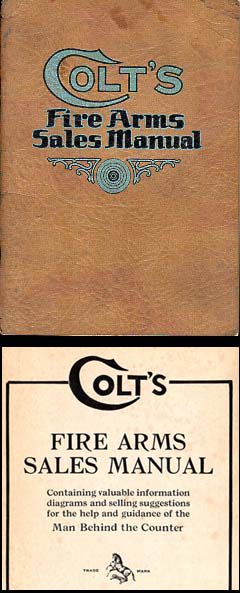 1925 Colt's Firearms Sales Manual
