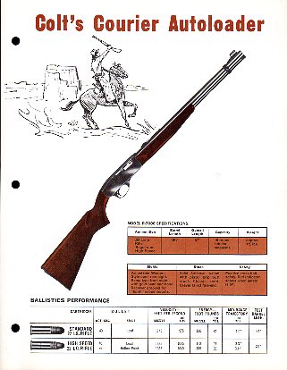 1970's Colt Courier Auto Product Sheet