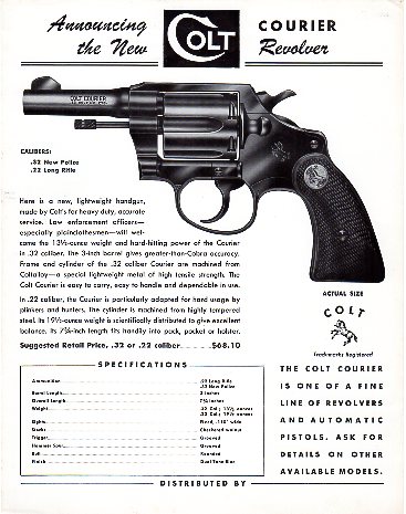 1953 Colt Courier Product Sheet