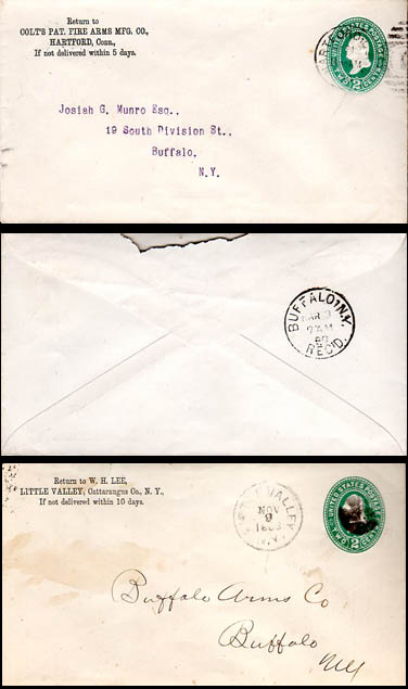1890 Colt/1888 Buffalo Arms Envelopes