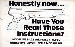 Crosman Models 1322 & 1377 Manual