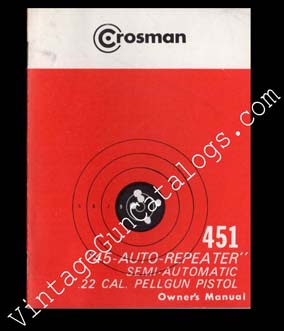 Crosman 451 Pistol Manual