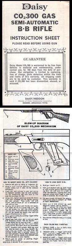 1970's Daisy CO2/300 Instructions