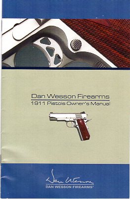 2009 Dan Wesson "1911" Manual