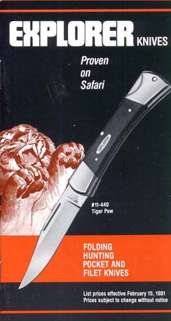1981 Gutmann Cutlery "Explorer Knives" Catalog