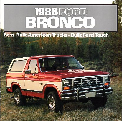 1986 Ford Bronco Catalog