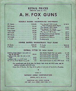 1932 Fox Prices