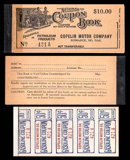 1930's Gas Coupon Book