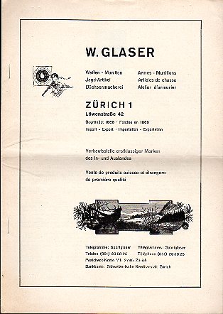 1960 W.Glaser/Merkel Catalog