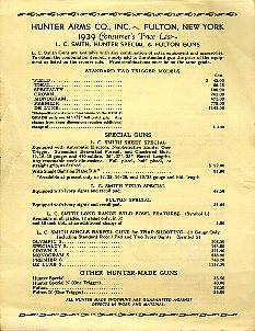 1939 Price List
