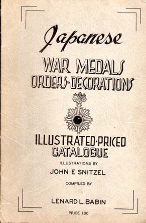 Japanese War Medals Orders-Decorations Catalog