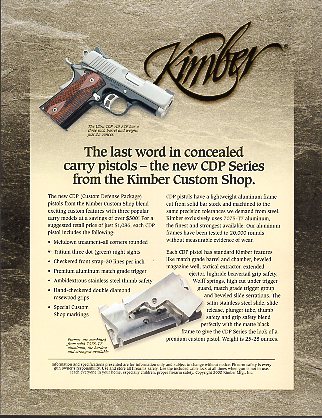2000 Kimber CDP Pistols Broadsheet  2000 Kimber CDP Pistols Broadsheet
