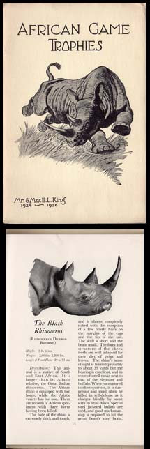 1941 African Game Trophies