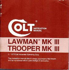 1979 Colt Lawman/Trooper Manual