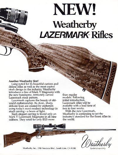 1985 Weatherby Lazermark Announcement